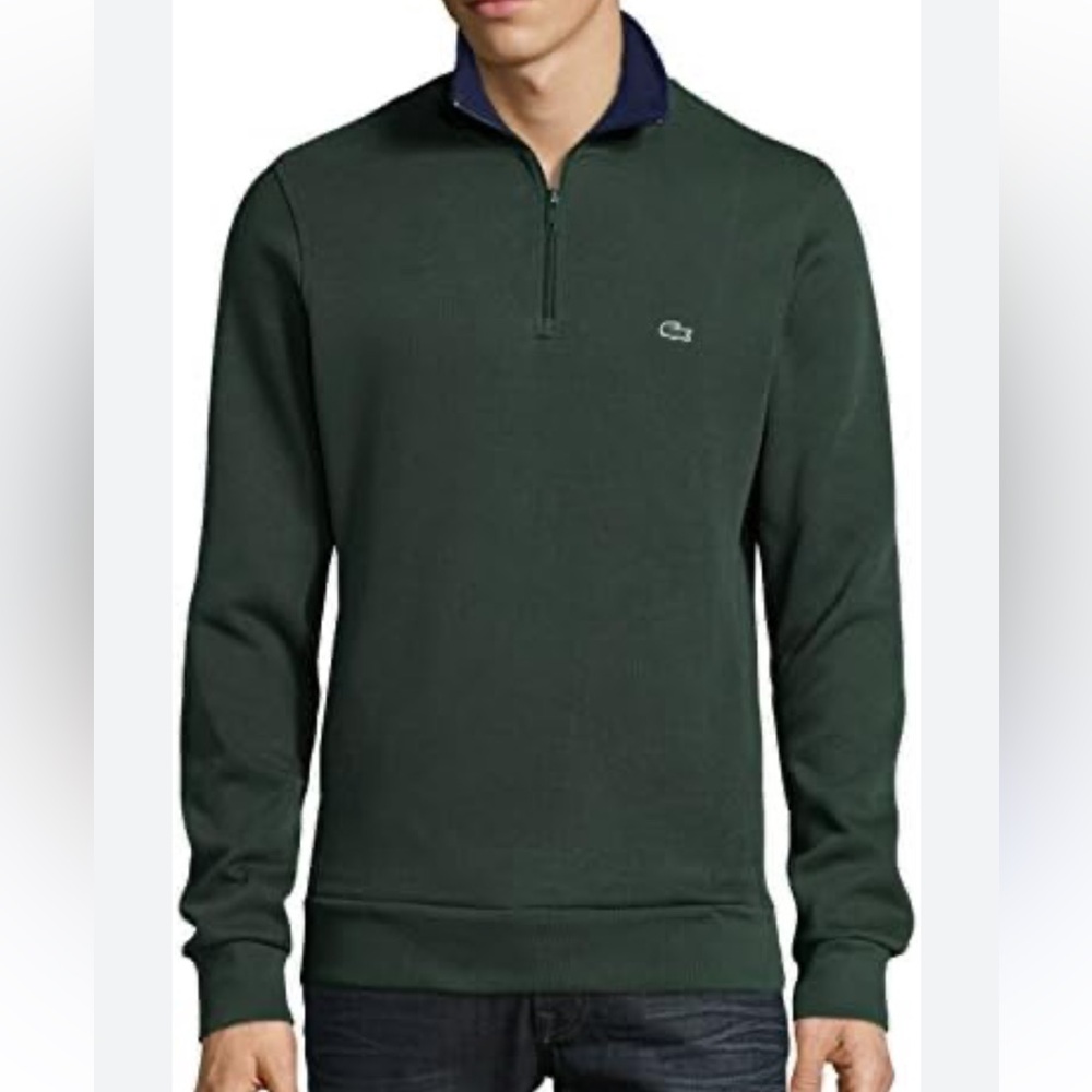 Lacoste men’s half zip sweater slim fit - Picture 1 of 6